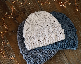 Gehäkelte Mütze PATTERN - Charcoal Hat (Größen Baby bis Erwachsene) (nur auf Englisch)