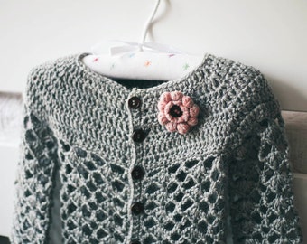 Crochet PATTERN - Sweet Little Cardigan (baby and toddler sizes) (English only)