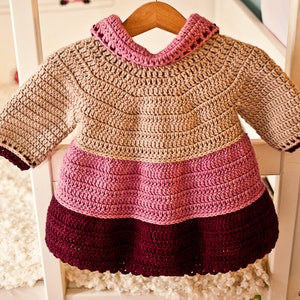 Crochet PATTERN Tiered Jacket sizes 6-12m up to 10years English only image 3