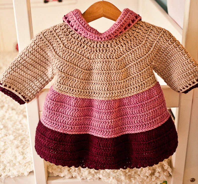 Crochet PATTERN Tiered Jacket sizes 6-12m up to 10years English only image 3