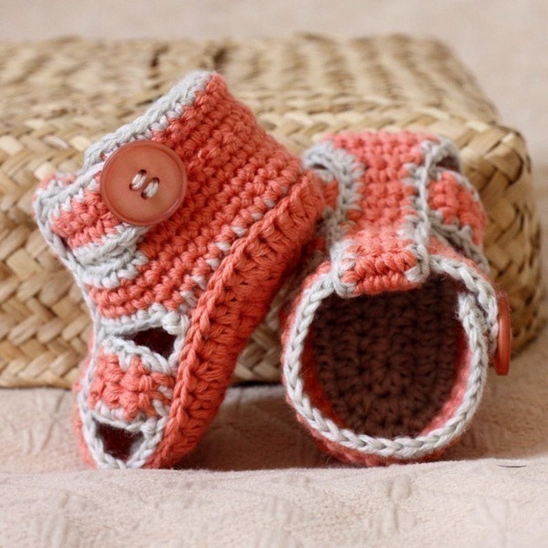 Crochet PATTERN for Baby Booties Double Sole Baby Sandals - Etsy