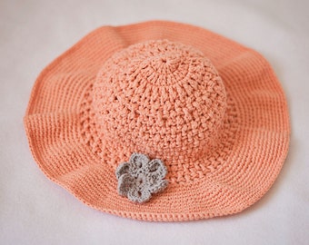 Crochet hat PATTERN - Floppy Sun Hat (baby to adult) (English only)