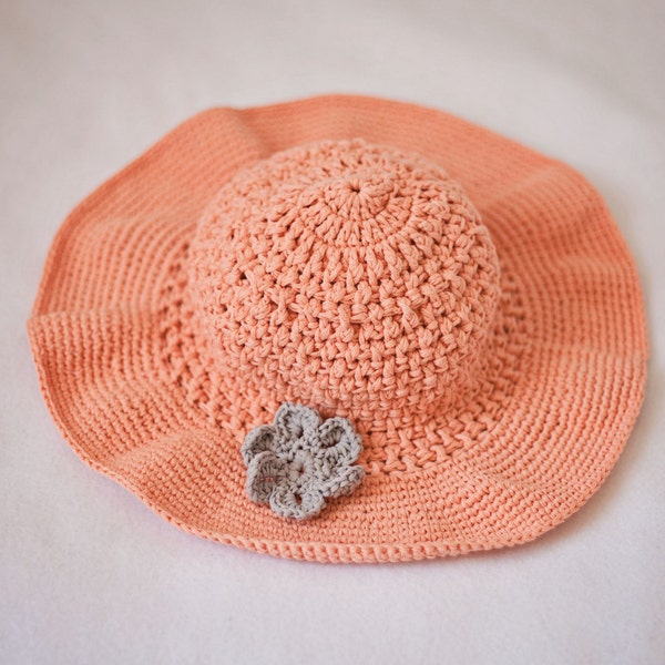 Crochet hat PATTERN - Floppy Sun Hat (baby to adult) (English only)