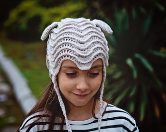 Crochet hat PATTERN - Baby Lamb Bonnet (sizes baby, toddler, child) (English only)