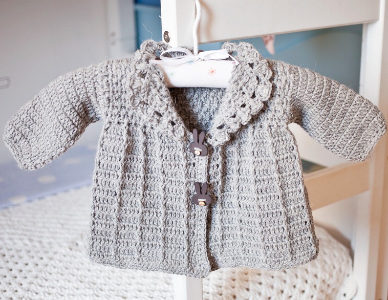 Crochet PATTERN Baby Toddler Jacket English only image 2