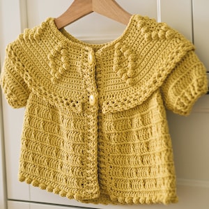 Crochet PATTERN - Sunny Cardigan (sizes from 6-12m up to 10y) (English only)