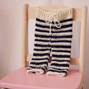 Crochet PATTERN Striped Baby Pants English only image 1