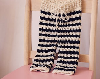 Crochet PATTERN  - Striped Baby Pants (English only)