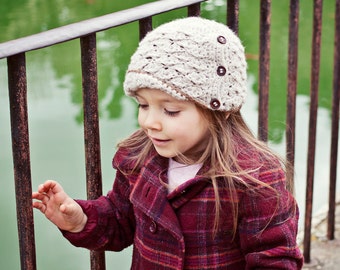 Crochet hat PATTERN - Cloche with buttons (baby to adult) (English only)