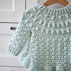 Crochet PATTERN Hail Storm Sweater child sizes 6-12m up to 9-10y English only image 4