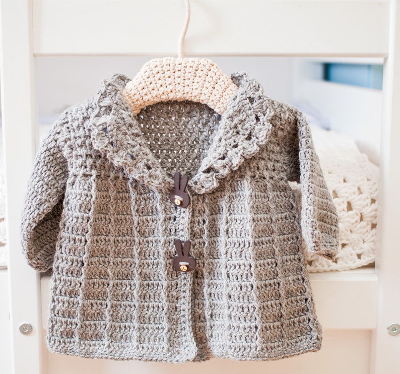 Crochet PATTERN Baby Toddler Jacket English only image 4