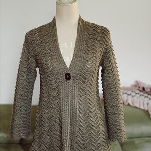 Crochet PATTERN Kimono Style Cardigan English only image 4