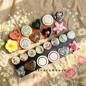 Real Dried Flower Magnetic Phone Grip,Handmade Resin Phone Grip with Real Flowers  Natural Shells, Magnetic Stand with Free Megnetic ring