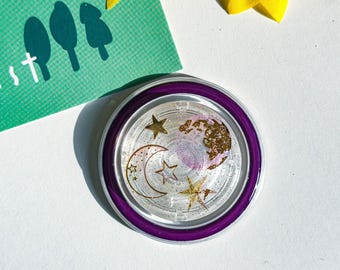 Planet Resin Phone Grip, Handmade Magnetic Star Folding Base For Kindle, Saturn Lovers, Christmas Gift