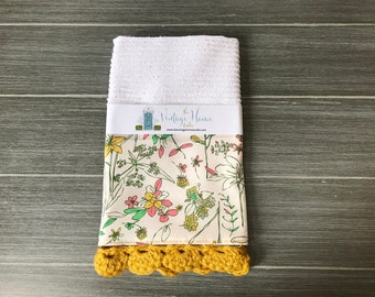 Untamed Daybreak Flower Crochet Kitchen Bar Mop Towel