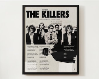 The Killers Band Vintage Poster, Retro Poster Print, Vintage Print, Band Poster, Digital Print, Printable Prints, Mr. Brightside Poster