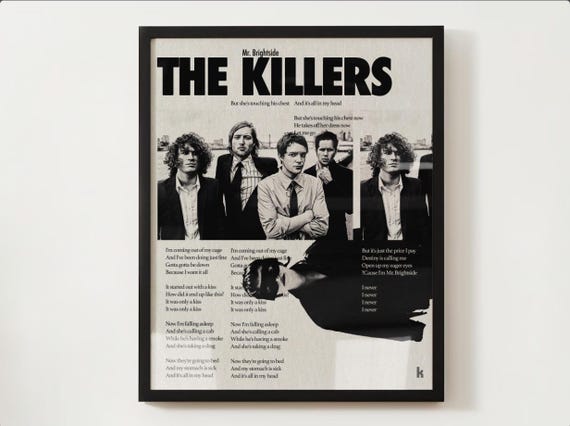 The Killers Band Vintage Poster, Retro Poster Print, Vintage Print