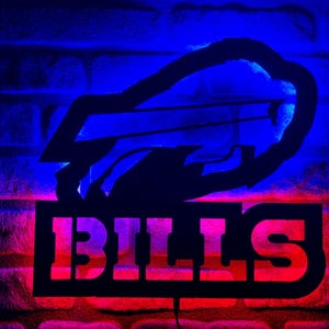 Buffalo Bills LED Lighted Sign, NFL Wall Decor, Perfect Gift for Sports Fans, Christmas Gift, Perfect Gift for NFL Fans
