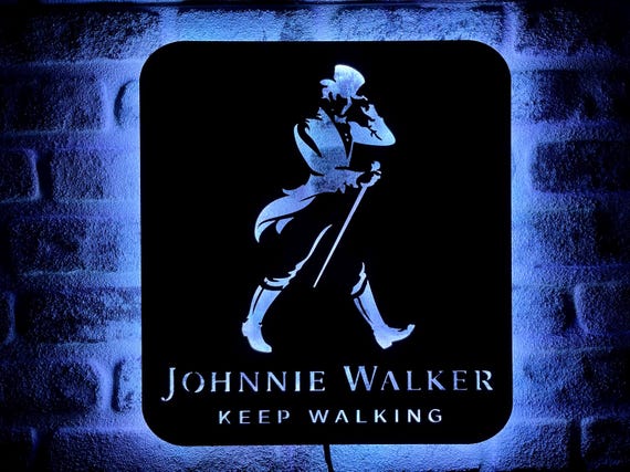 Johnnie Walker 木製看板 Buy Johnnie Walker Scotch Vintage Wooden Bar Wall Sign