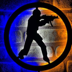Counter-Strike Led Sign, Neon Sign, Gamer Wall Hangings Sign, Mancave Decor, Custom Made Night Light, Christmas Gift, Game zone, Gamer Gift