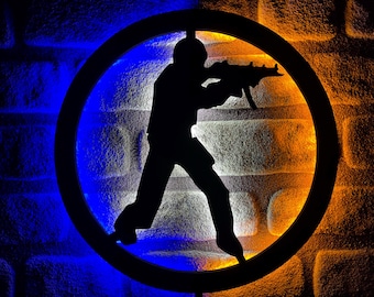 Counter-Strike Led Sign, Neon Sign, Gamer Wall Hangings Sign, Mancave Decor, Custom Made Night Light, Christmas Gift, Game zone, Gamer Gift