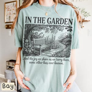 Comfort Colors® In the Garden Hymn Shirt, Christian Faith Tee, Gardener Gift, Vintage Jesus T-Shirt, Christian Woman Shirt, Plant Lover Gift