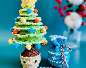 Gehaakt kerstboompatroon: amigurumi-pop (pdf-patroon)