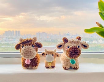 Gehaakt patroon Highland Bull: amigurumi-koe pdf (demiwol)