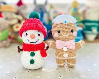 2in1 haakpatroon sneeuwpop en peperkoekmannetje – amigurumipop (pdf-patroon)