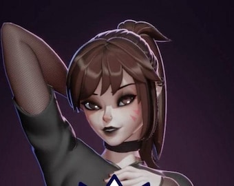 3D Model STL File: Anime Girl for 3D Printing (Digital Download)