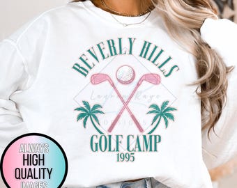 Campo de golf de Beverly Hills PNG, imágenes prediseñadas gráficas retro, diseño de camisetas (descarga digital)