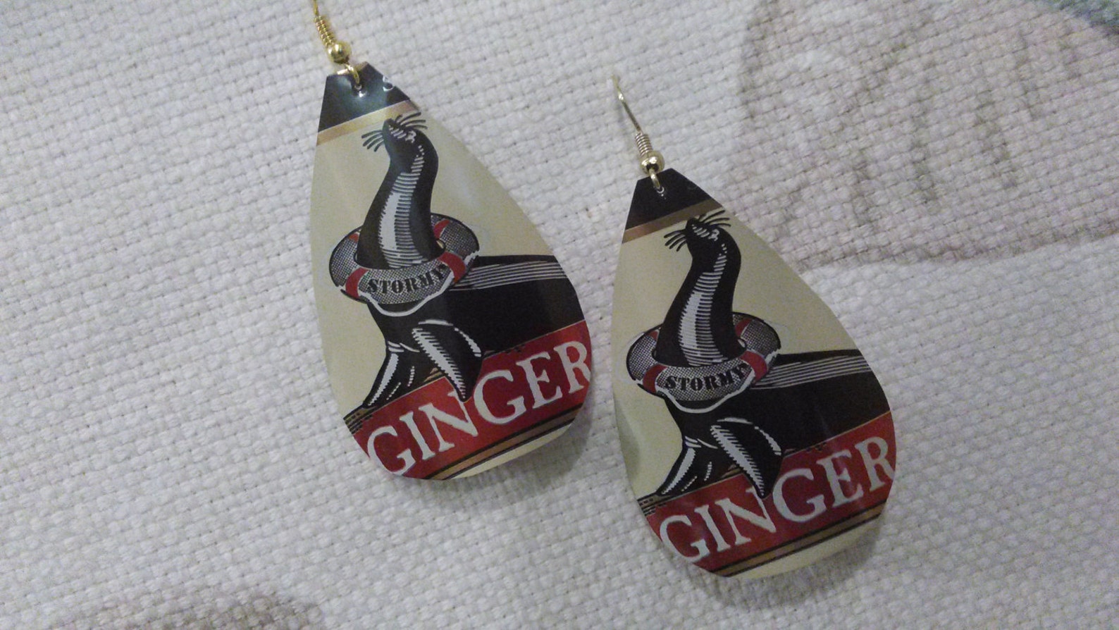 TIN CAN EARRINGS Ginger Beer Earringsnovelty Earringsblack Etsy