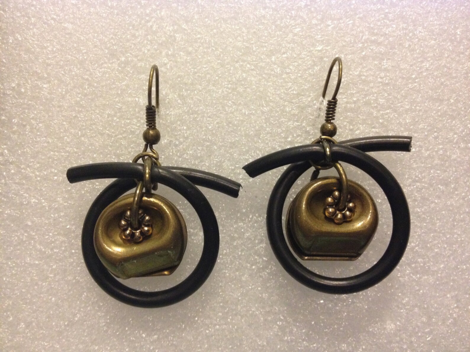 Antique HARDWARE EARRINGS Avant Garde Rubber Jewelry Earrings Etsy