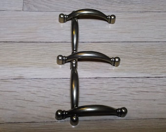 1 Small ANITQUED BRASS HANDLE, 3" on center, Small Drawer Pull,Vintage Hardware,Furniture Restoration,Cabinet Pull,Cabinet Handle, Handle