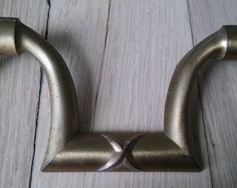 1 BRASS RAM HANDLE,Art Deco Brass Handles,Deco Drawer Pulls,Brass Fixed Drawer Pulls,Mid Century drawer pulls,Salvaged Ram Handles