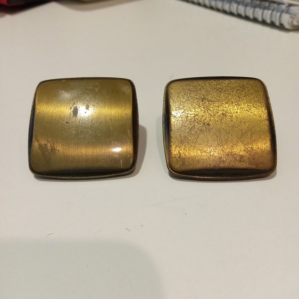 RESERVED LISTING for KAITLIN,Pair Brass Square Drawer Pulls,Mid Century Drawer Knob,Brass Cabinet Pull,