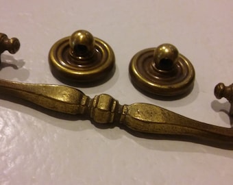 1 MCM Brass SWING PULL 5.c, Mid Century Hardware by Keeler,Drawer Pulls,Vintage Hardware,New Old Stock Brass drawer pulls,Furniture Hardware
