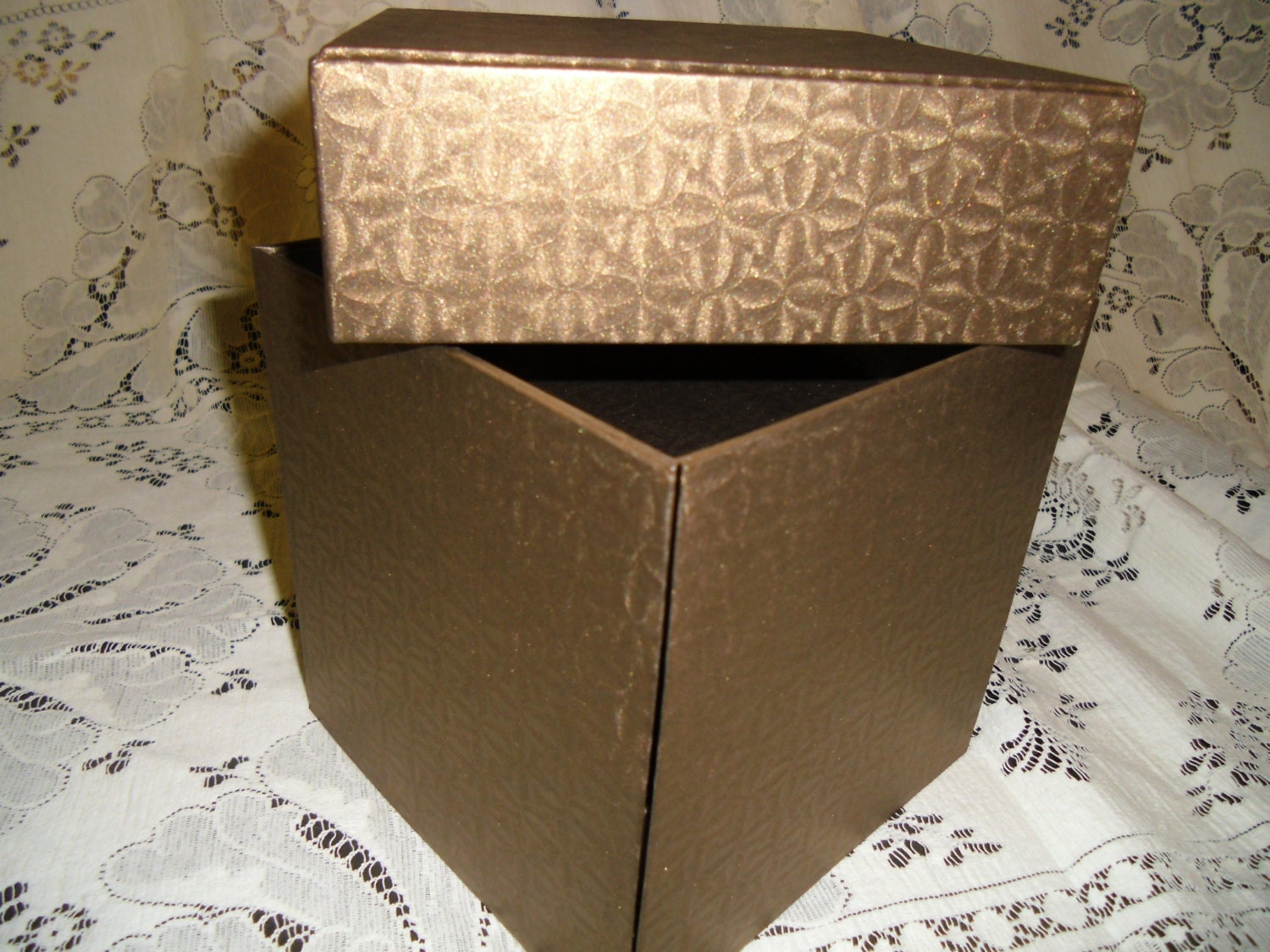 4 TIERED GIFT BOX Free Shippingchocolate Brownvalentine Gift Etsy