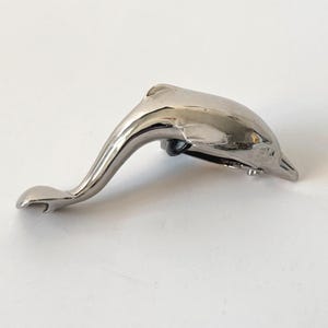 Apribottiglie a forma di delfino BMF, metallo argentato, apribottiglie a forma di delfino, Germania Ovest anni '70, apribottiglie vintage, idea regalo, vintage