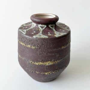 Steuler Keramik 133/15 vase, fat lava glaze, design: W. Menningen, abstract patterns, West Germany, WGP, mid century, 1960s