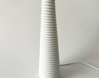 Vintage Ikea Bista table lamp, Space Age, Feldspar porcelain lamp, Scandinavian design, pleated design, bisque porcelain, retro
