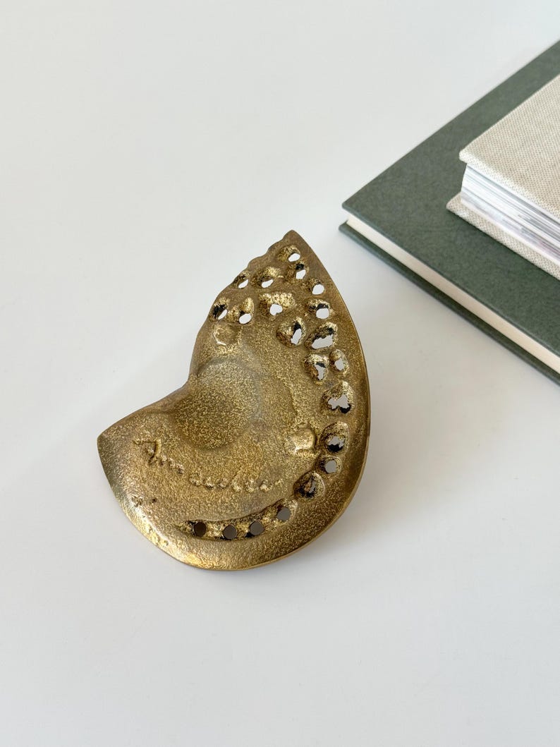 Brutalistische Amadeo messing kandelaar, Kurt Jesch voor Fratelli Tonini, messing kandelaar uit het midden van de 20e eeuw, organische kunst, gesigneerd, vintage afbeelding 7