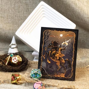Fundas para cartas / El Jinete sin Cabeza / Accesorios MTG / Alta calidad / Arte del Jinete / Fundas para cartas navideñas
