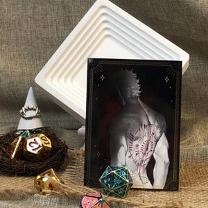 Protège-cartes | Astarion Baldur's Gate 3 | Accessoires MTG | Qualité supérieure | art vampire | Pochettes pour cartes de Noël