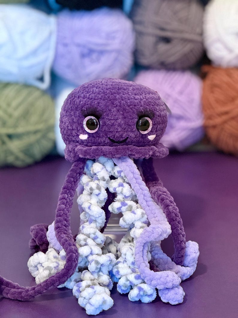 Jellyfish Plush | Stuffed Animal | Plush Amigurumi | Handmade Children's Gift image 1