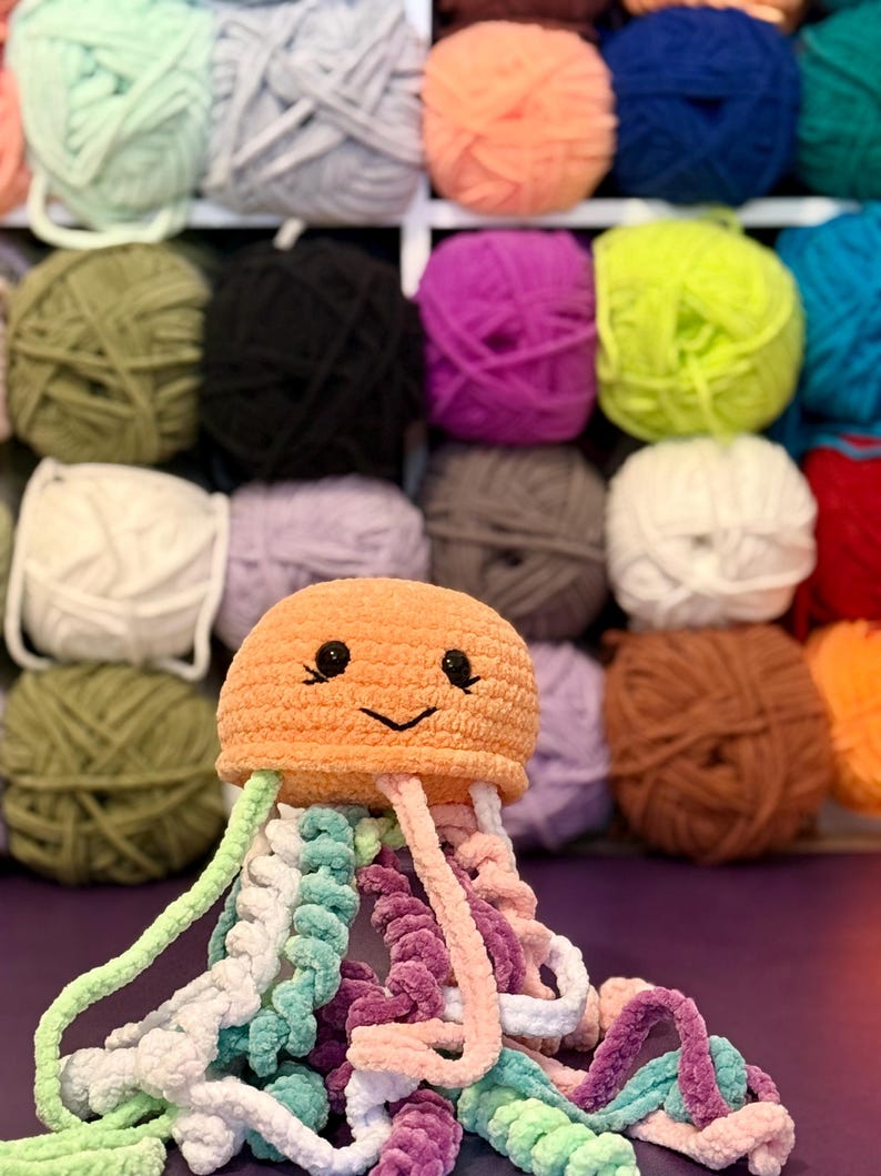 Jellyfish Plush | Stuffed Animal | Plush Amigurumi | Handmade Children's Gift image 3