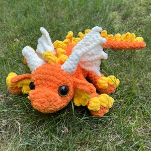 Crochet Dragon Plush, Amigurumi Dragon, Dragon Plush