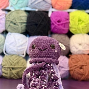 Jellyfish Plush | Stuffed Animal | Plush Amigurumi | Handmade Children's Gift image 4