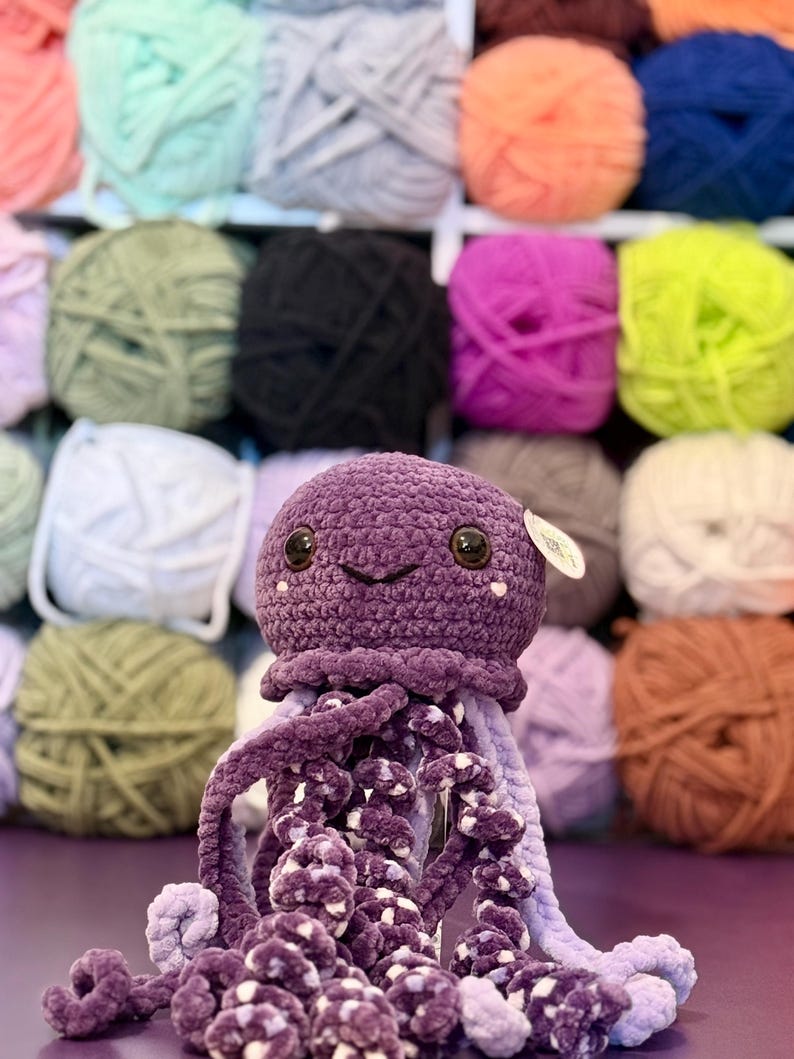 Jellyfish Plush | Stuffed Animal | Plush Amigurumi | Handmade Children's Gift image 4