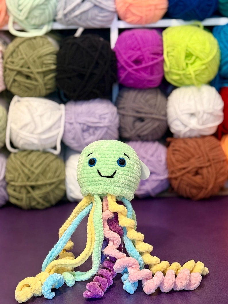 Jellyfish Plush | Stuffed Animal | Plush Amigurumi | Handmade Children's Gift image 2